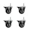 Service Caster 35 Inch Maroon Polyurethane Wheel Swivel 58 Inch Threaded Stem Caster Set with Brake SCC SCC-TS20S3514-PPUB-MRN-PLB-58212-4 - alternate 1